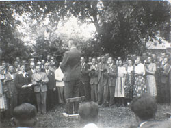 50-jähriges Vereinsjubiläum 1952 bei Familie Bartusch im Garten