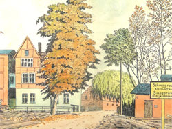 Historischer Dorfeingang Schmogrow mit Mühle und Sägemühle 1953