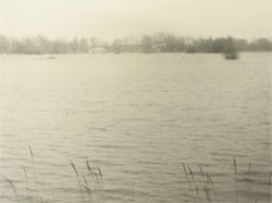 Der Sportplatz im Hochwasser 1968