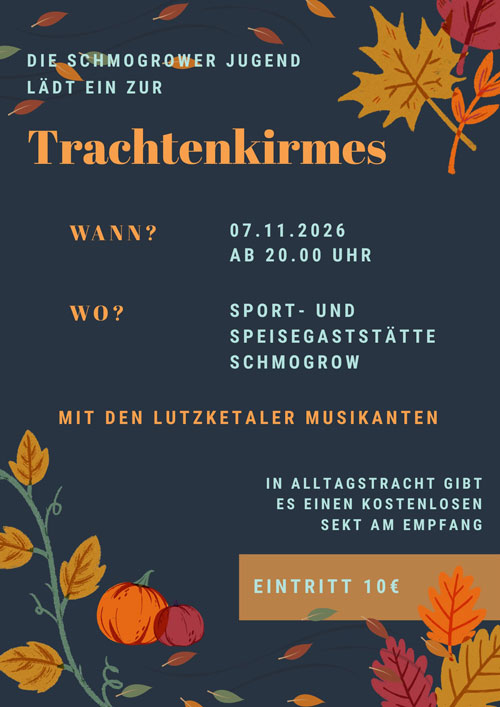 Trachtenkirmes 2026 in Schmogrow